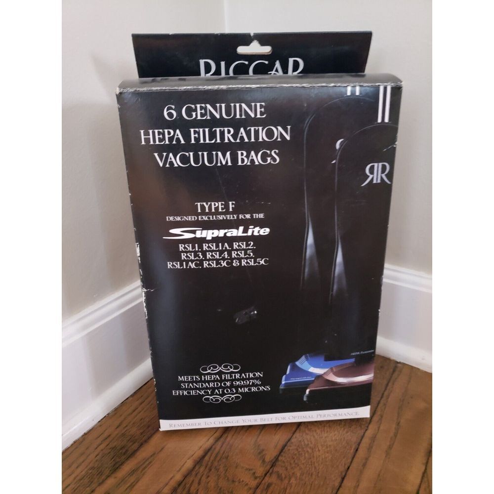 Riccar Vacuum Bags 3 Type F Hepa Filtration‎ Rfh-6 Three Total Supralite